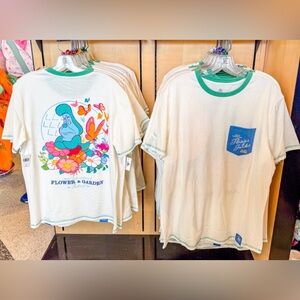 Disney Parks 2025 Epcot Flower Garden Festival Alice In Wonderland TShirt